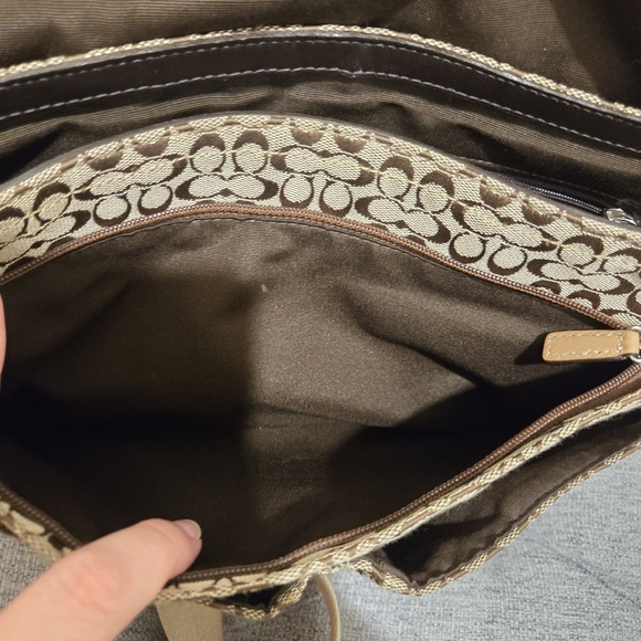 Coach Signature C Jacquard Messenger Satchel Bag F70283 - Picture 15 of 16